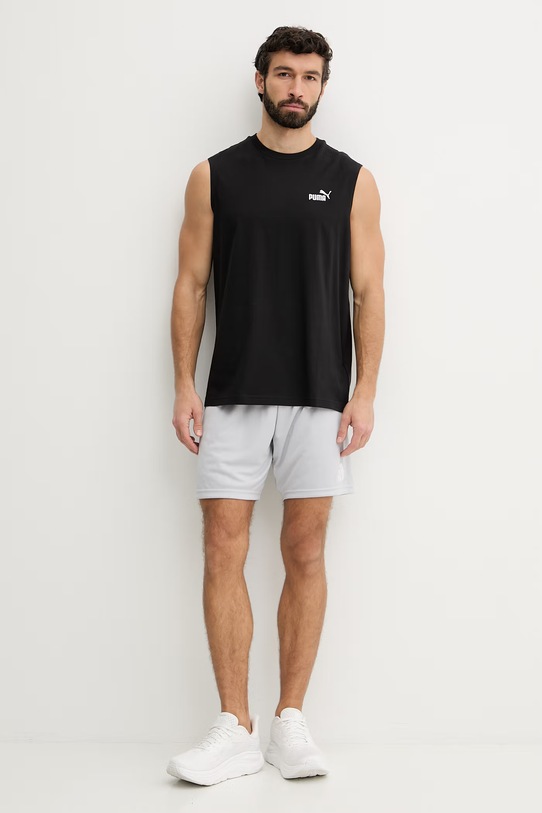 Puma t-shirt męski bawełniany Essential Logo 682626 czarny SS26