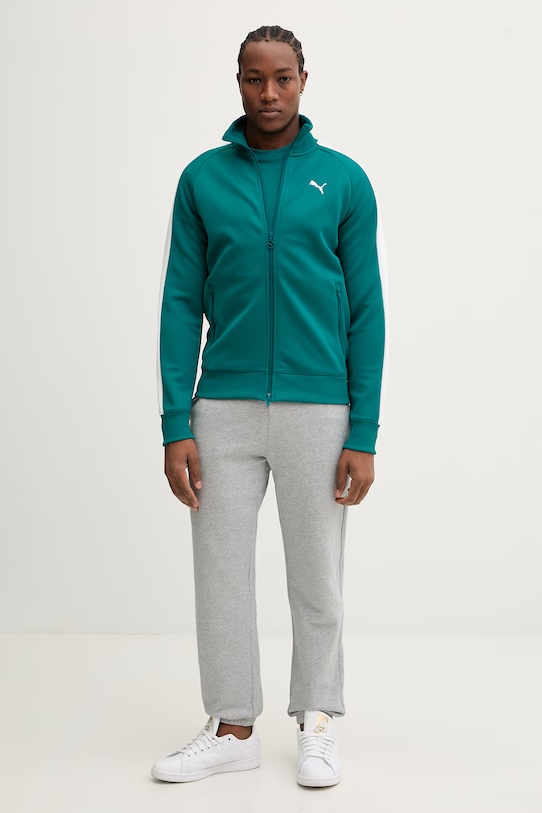 Puma t-shirt męski bawełniany Essential Logo 689153 turkusowy SS26