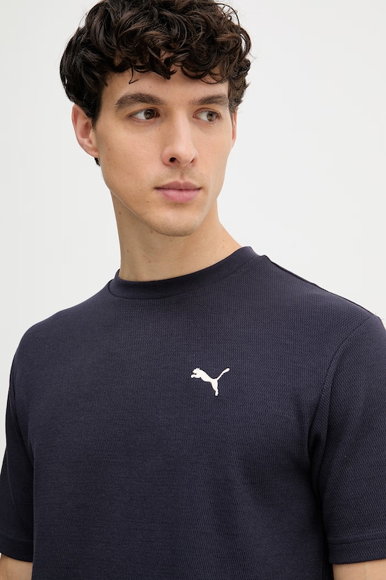Puma T-shirt męski z bawełną Essential elevated granatowy 692018