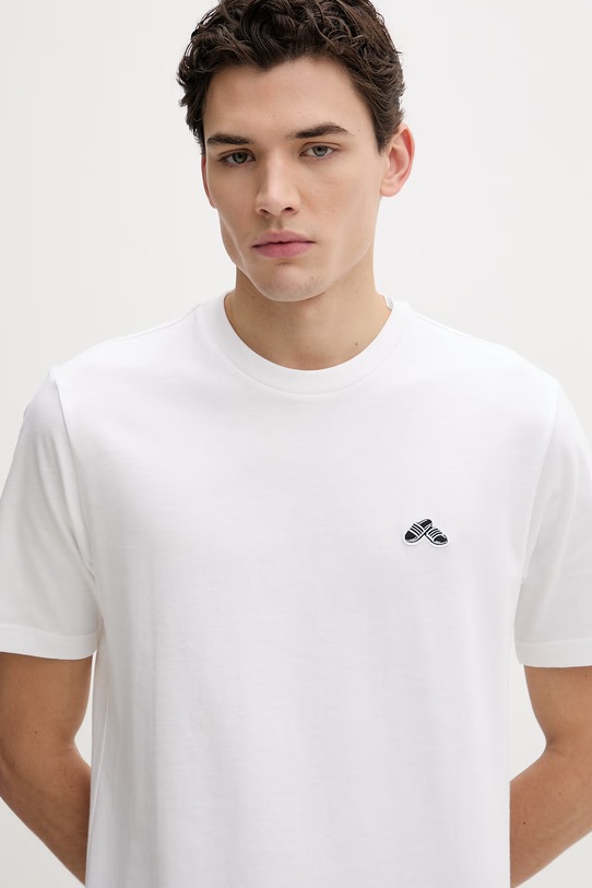 adidas t-shirt bawełniany Summer Slide Trim biały JZ4995