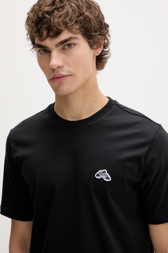 adidas t-shirt bawełniany Summer Slide Trim czarny JZ4997