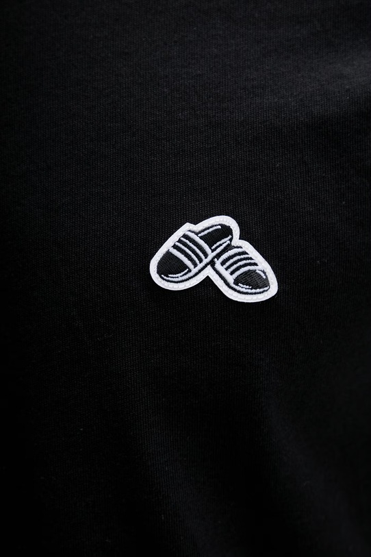 adidas t-shirt bawełniany Summer Slide Trim JZ4997 czarny