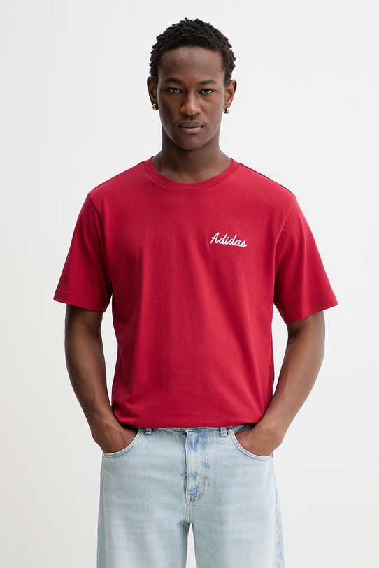 Odzież adidas t-shirt bawełniany Novelty Bowl JZ5035 czerwony