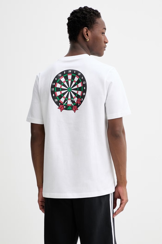 adidas t-shirt bawełniany Novelty nadruk biały JZ5041