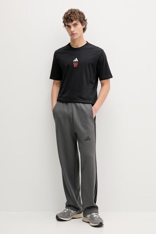 adidas t-shirt bawełniany The Anx Hoop JZ5044 czarny SS26