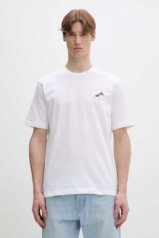 Odzież adidas t-shirt bawełniany Coffee Cafe KB2497 biały