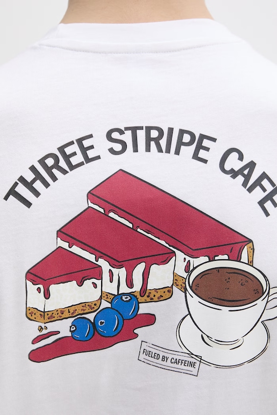 adidas t-shirt bawełniany Coffee Cafe KB2497 biały