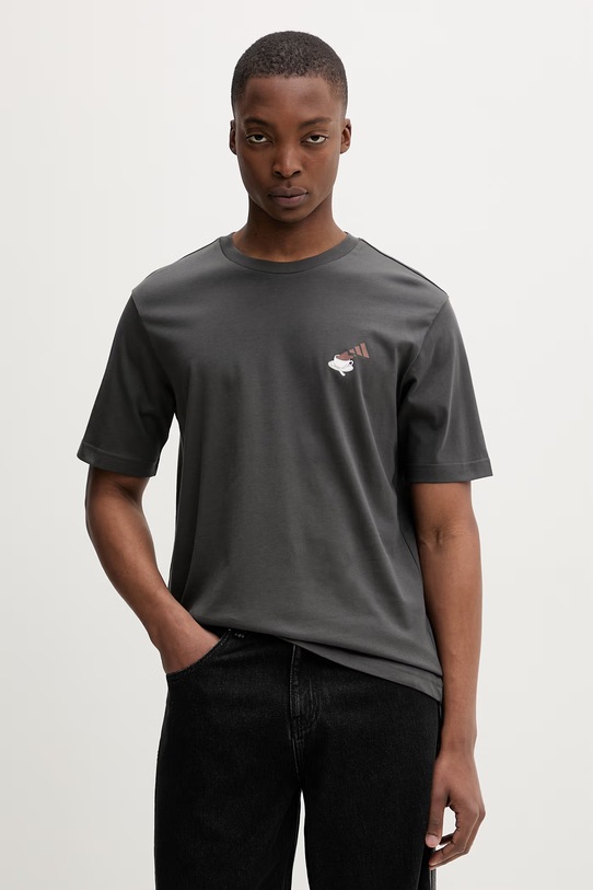 Odzież adidas T-shirt męski bawełniany Coffee Cafe KB2499 szary