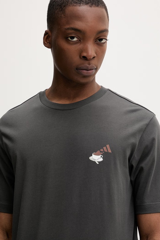 adidas T-shirt męski bawełniany Coffee Cafe szary KB2499