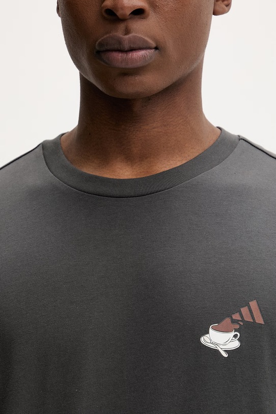 adidas T-shirt męski bawełniany Coffee Cafe KB2499 szary