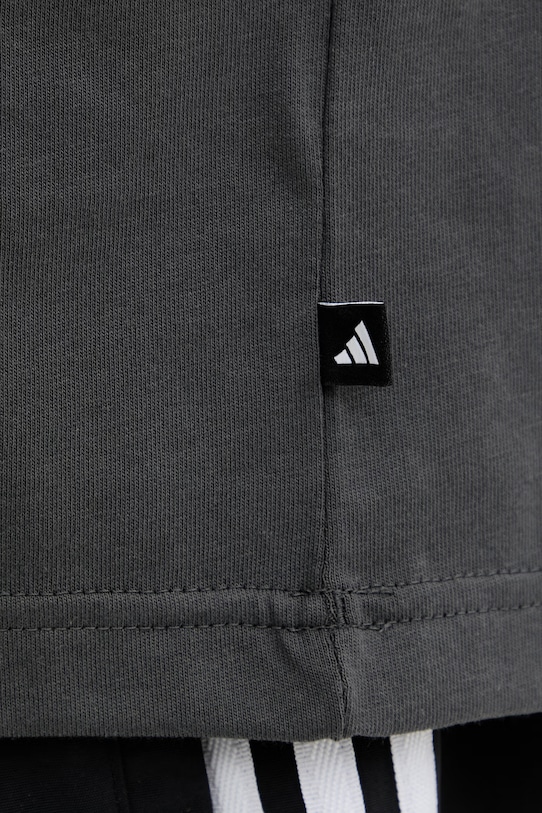 Βαμβακερό μπλουζάκι adidas Coffee Cafe KB2502 γκρί