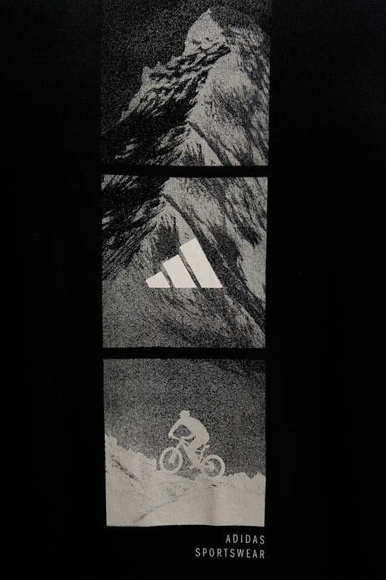 Bavlnené tričko adidas KB2536 čierna