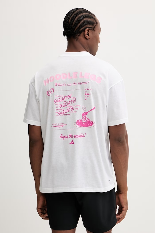 Odzież adidas Performance t-shirt treningowy KB9411 biały