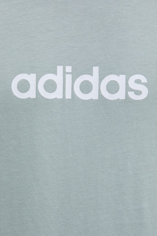 adidas t-shirt bawełniany KC0882 turkusowy