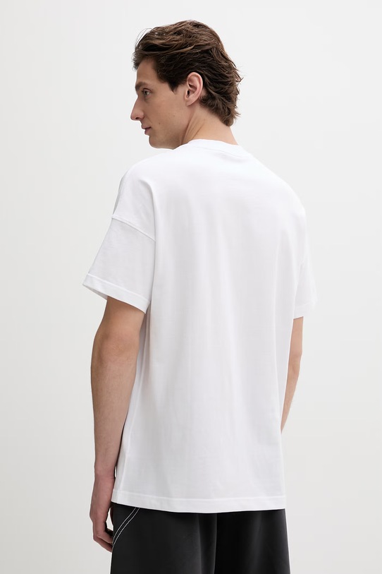 Βαμβακερό μπλουζάκι adidas KC3184 λευκό SS26