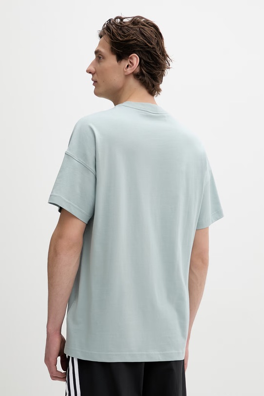 Ρούχα Βαμβακερό μπλουζάκι adidas KC3189 τιρκουάζ