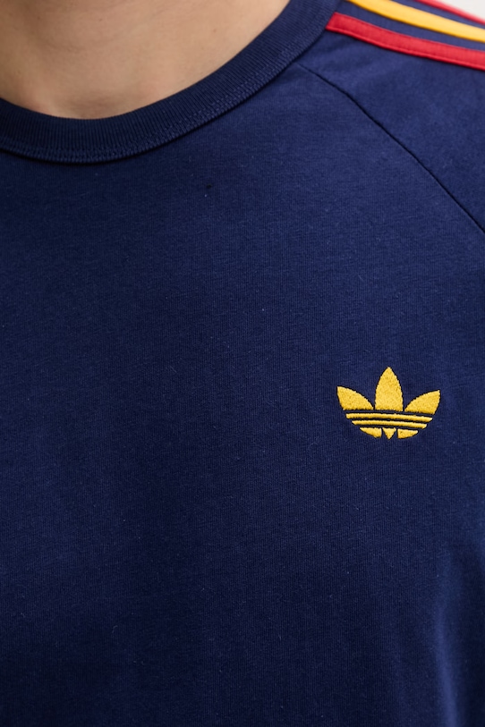 adidas Originals уголемена тениска мъжка от памук KC8642 тъмносин