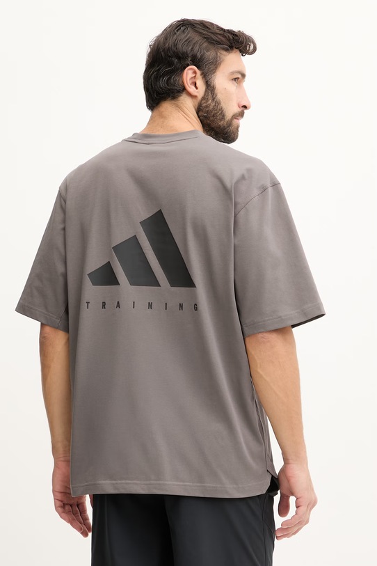 adidas Performance t-shirt treningowy nadruk szary KD0325