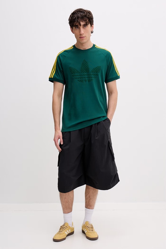 adidas Originals t-shirt męski bawełniany KD1359 zielony SS26