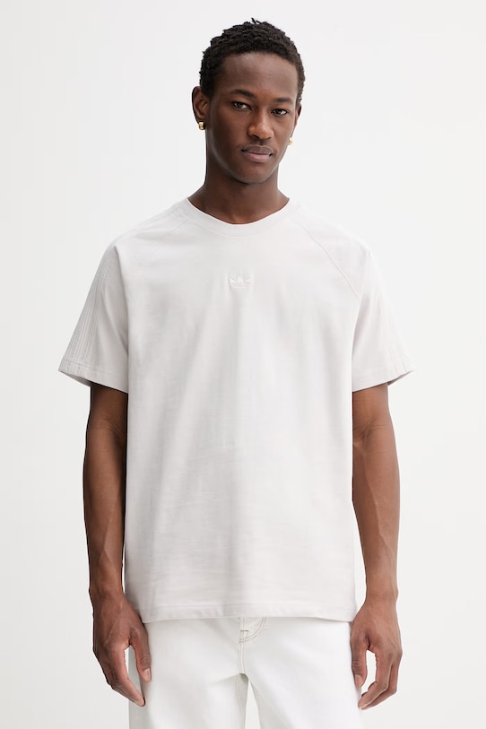 Βαμβακερό μπλουζάκι adidas Originals κανονικό μπεζ KD3936