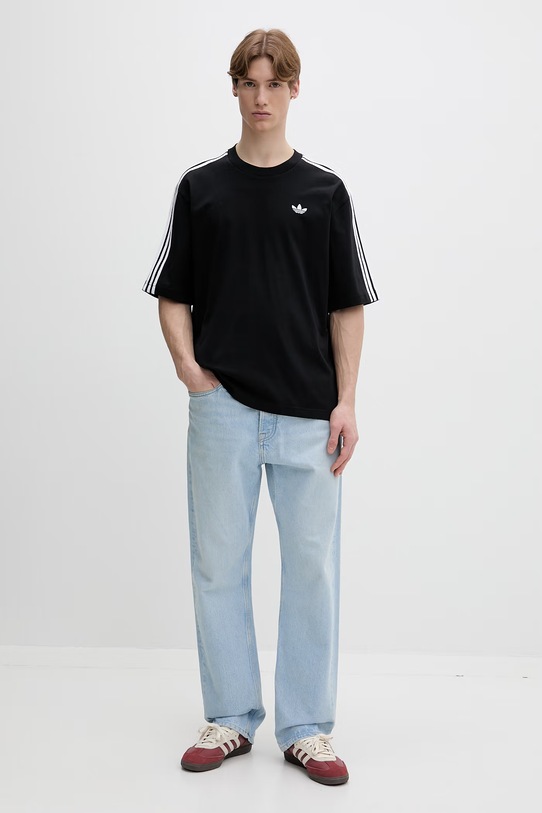 adidas Originals t-shirt bawełniany KD4095 czarny SS26