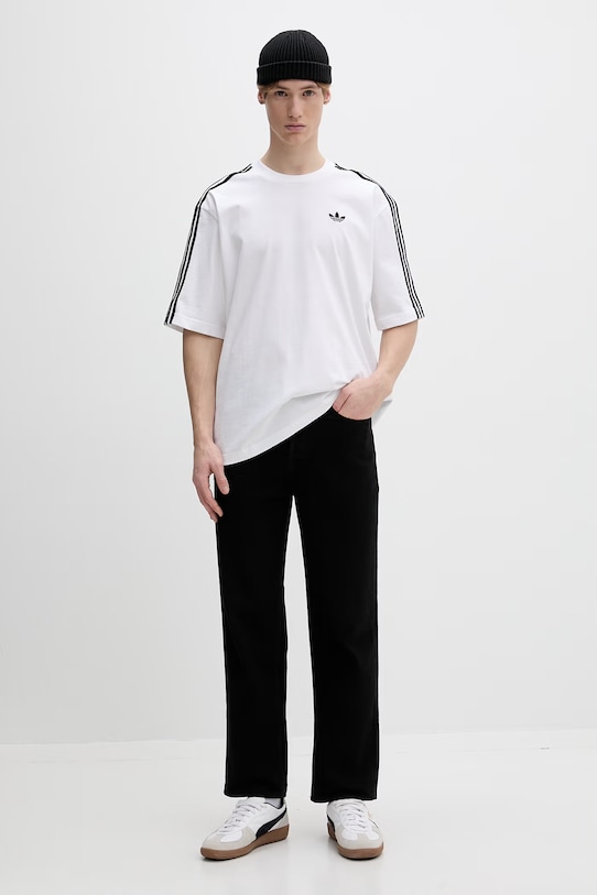 adidas Originals t-shirt bawełniany KD4096 biały SS26