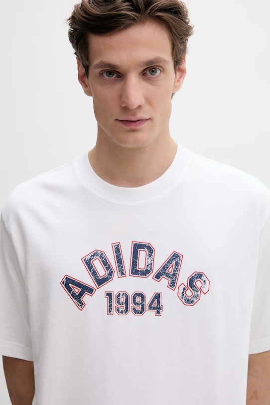 Βαμβακερό μπλουζάκι adidas Originals λευκό KD6550