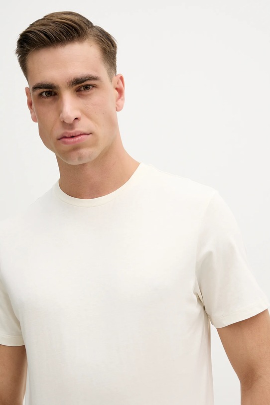 Hackett London t-shirt bawełniany beżowy HM5000056