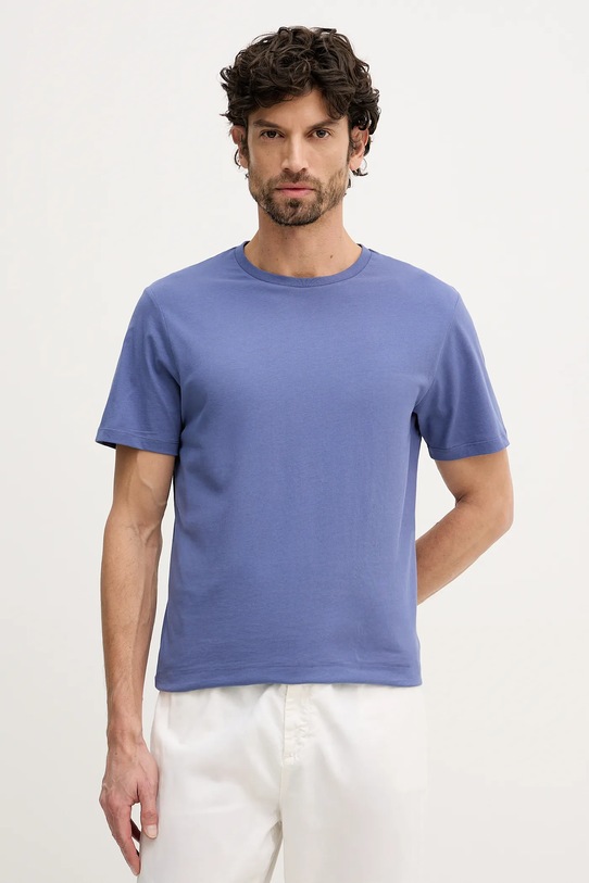 Hackett London t-shirt bawełniany bawełna niebieski HM5000056