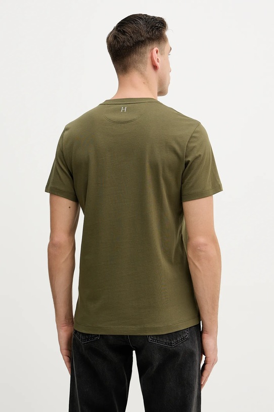 Odzież Hackett London t-shirt bawełniany HM5000067 zielony