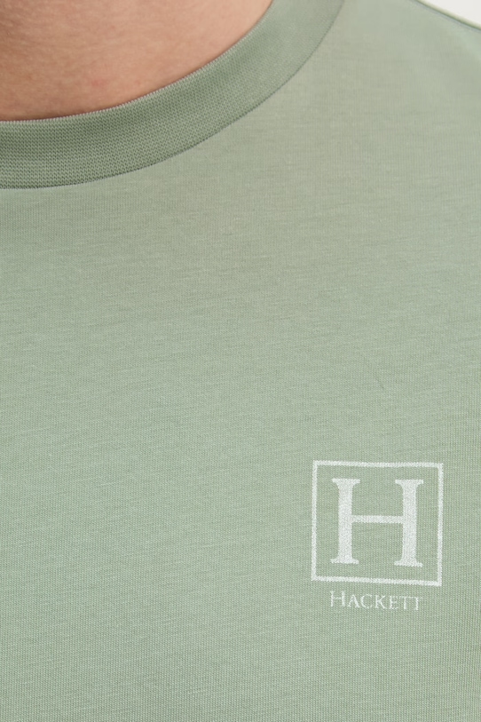 Hackett London t-shirt męski bawełniany HM5000077 zielony