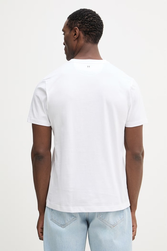 Oblečenie Bavlnené tričko Hackett London HM5000090 biela