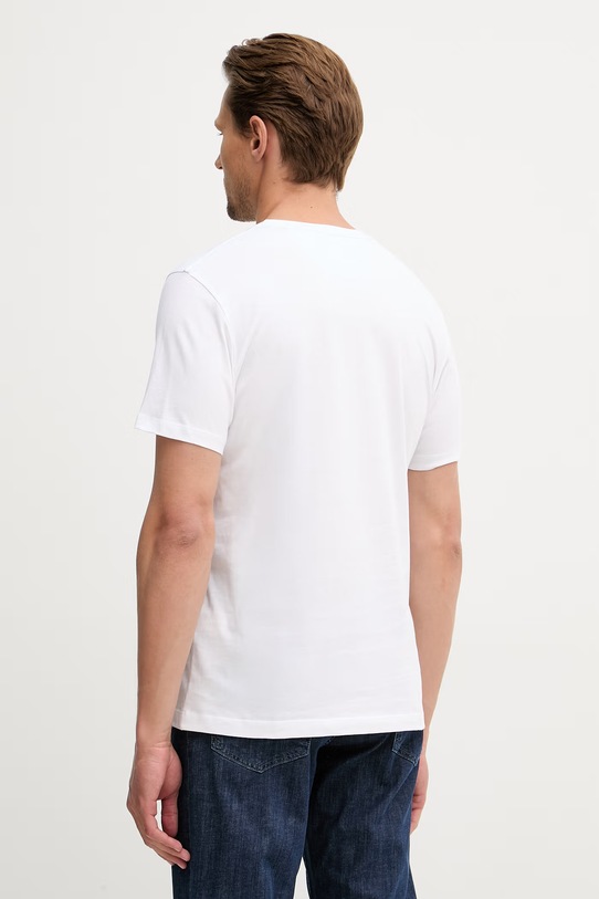 Odzież Hackett London t-shirt męski bawełniany HM5000092 biały