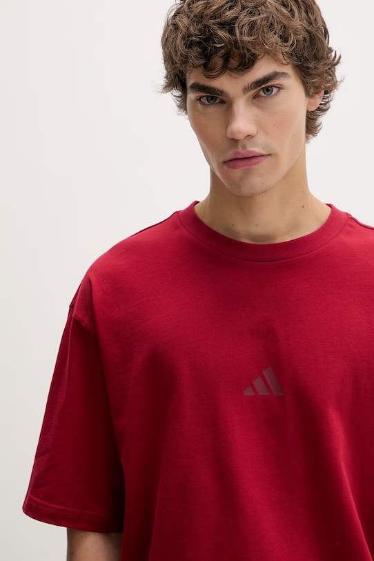 adidas t-shirt bawełniany czerwony KD7647