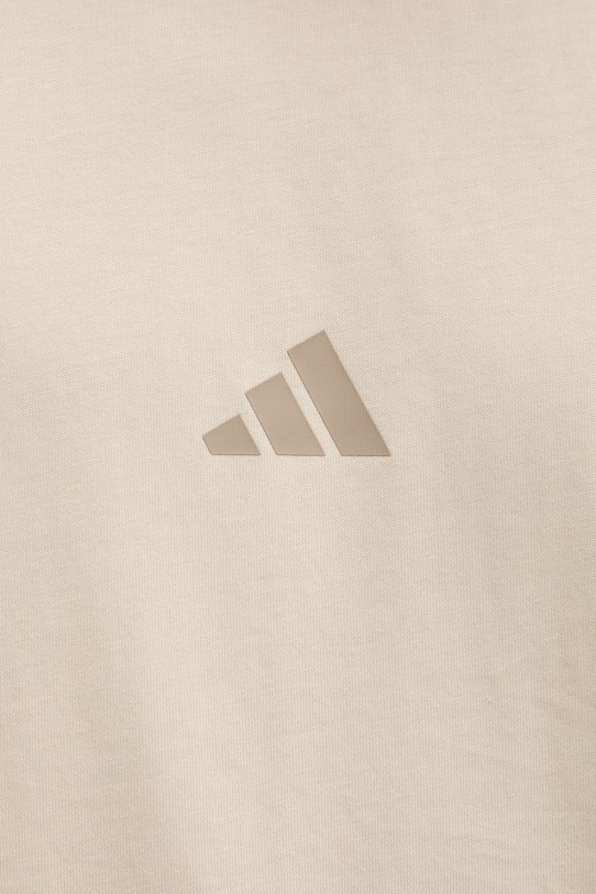 adidas t-shirt bawełniany KD7648 beżowy