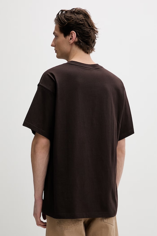 Ρούχα Βαμβακερό μπλουζάκι adidas Originals KE1142 καφέ