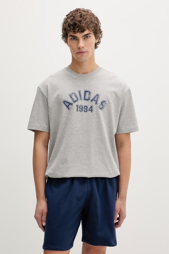 adidas Originals t-shirt bawełniany nadruk szary KE2251