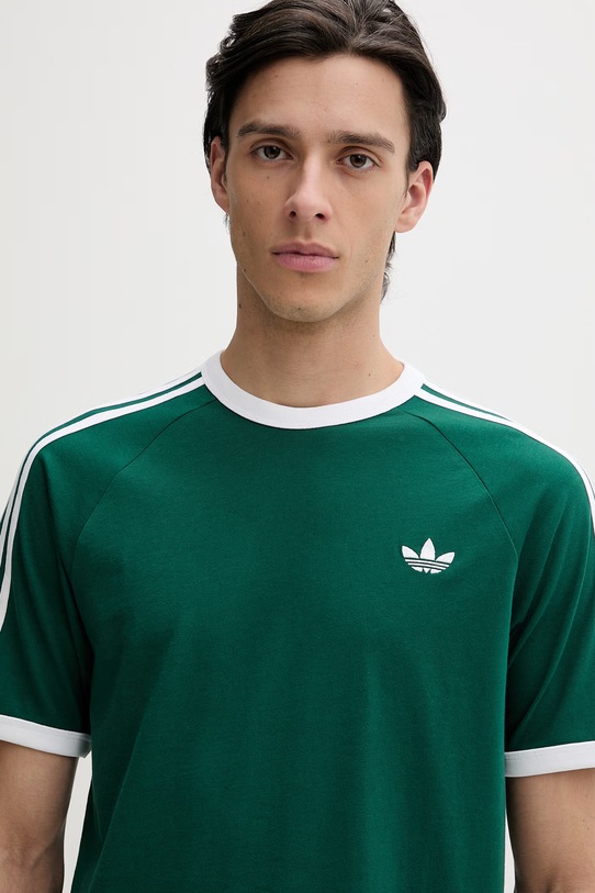 adidas Originals Póló basic férfi pamut zöld KE3534