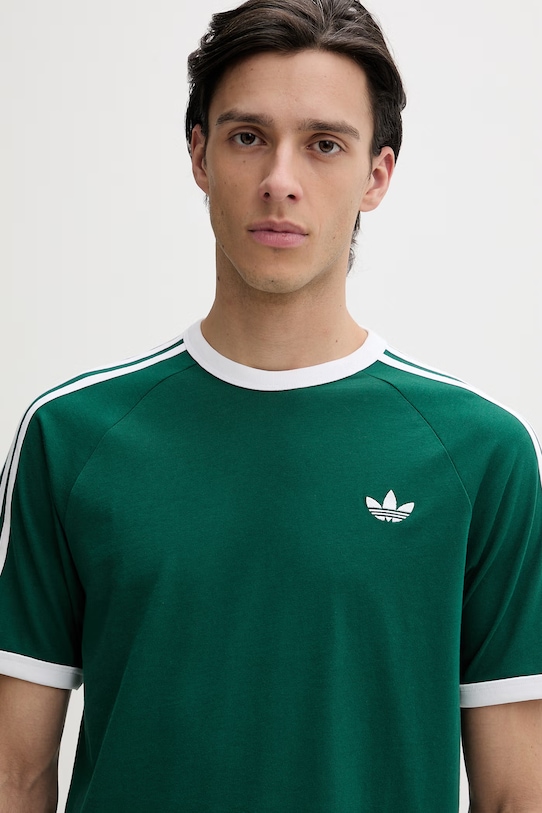 adidas Originals Póló basic férfi pamut zöld KE3534