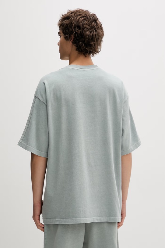 Odzież adidas t-shirt bawełniany KE5996 turkusowy