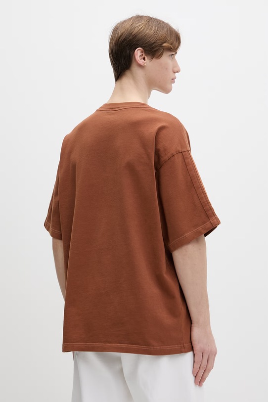Odzież adidas t-shirt bawełniany KE5997 brązowy