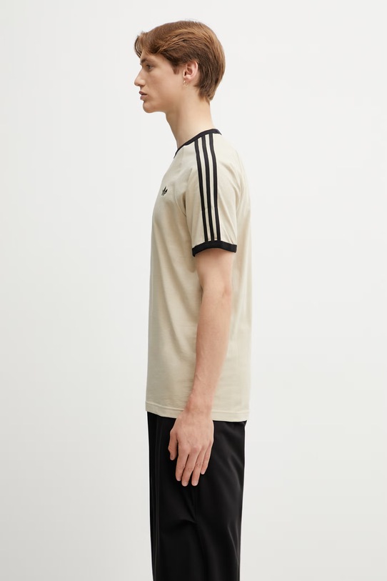 adidas Originals t-shirt bawełniany KE7964 beżowy SS26