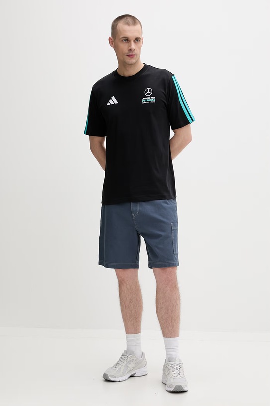 adidas t-shirt męski bawełniany x Mercedes KE8161 czarny SS26