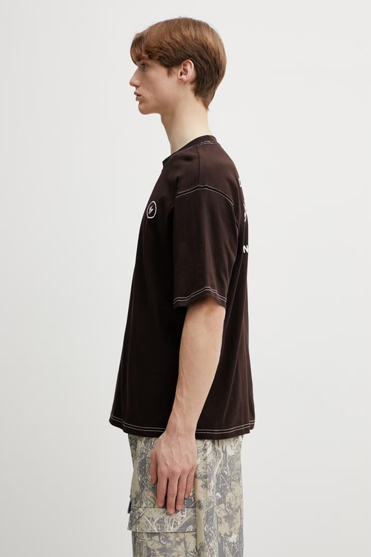 adidas Originals t-shirt bawełniany KG6436 brązowy SS26