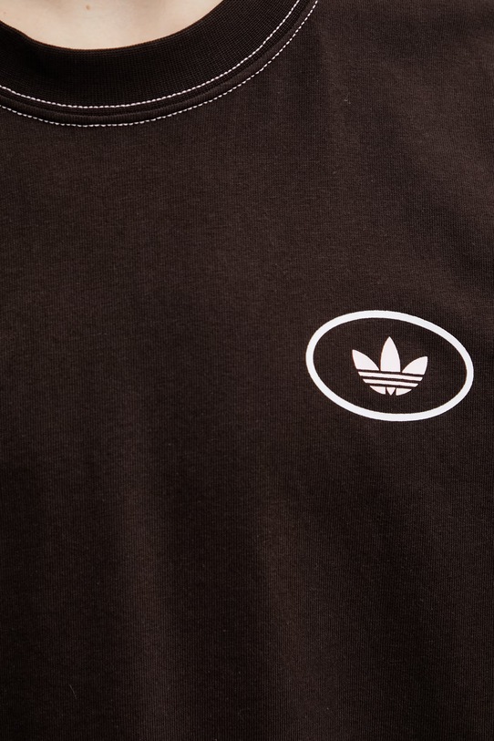 adidas Originals t-shirt bawełniany brązowy KG6436