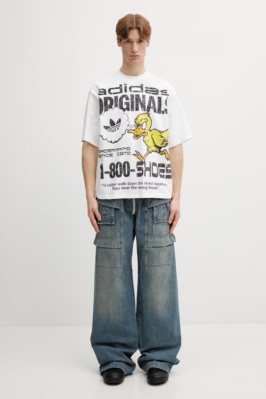 adidas Originals t-shirt bawełniany KG6439 biały