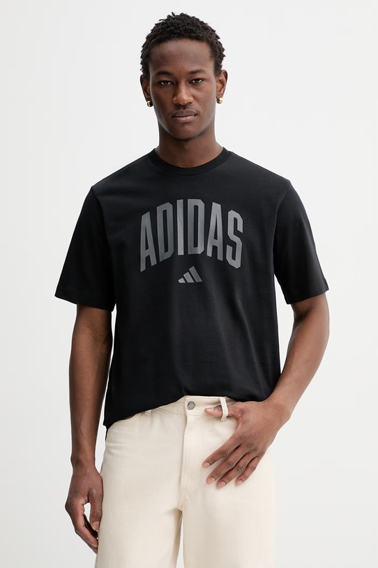 adidas t-shirt bawełniany nadruk czarny KH4592