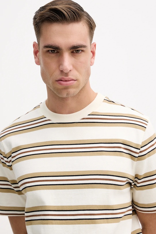 Barbour t-shirt bawełniany Sandwick beżowy MTS1530