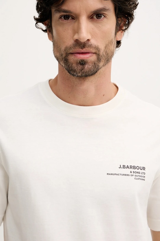 Barbour t-shirt bawełniany Parkend beżowy MTS1541