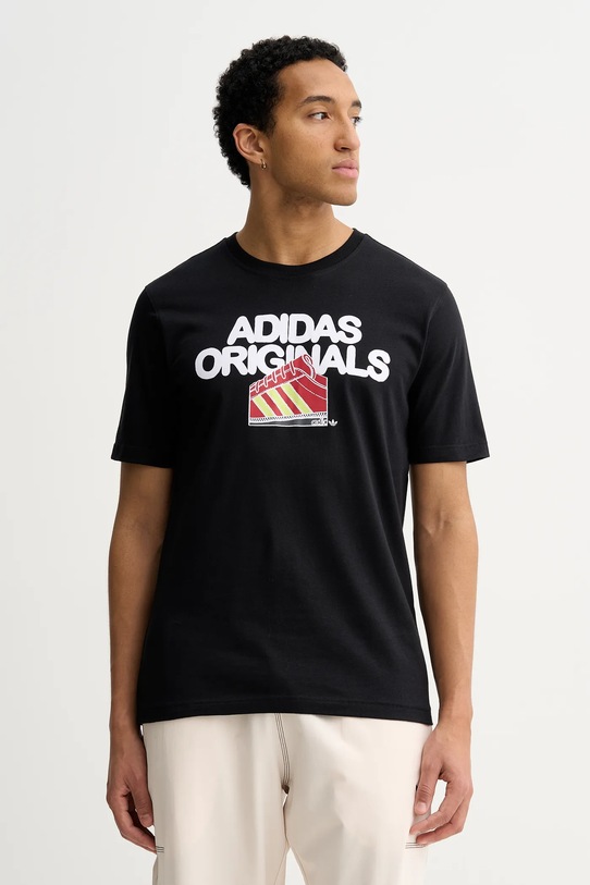 adidas Originals t-shirt bawełniany nadruk czarny KQ9827